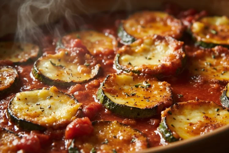 Baked zucchini parmesan