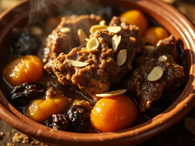 Algerian Sweet Lamb Stew with Honey and Dried Fruits