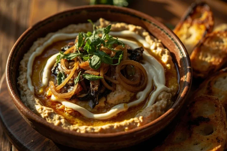 Persian smoky eggplant dip with whey