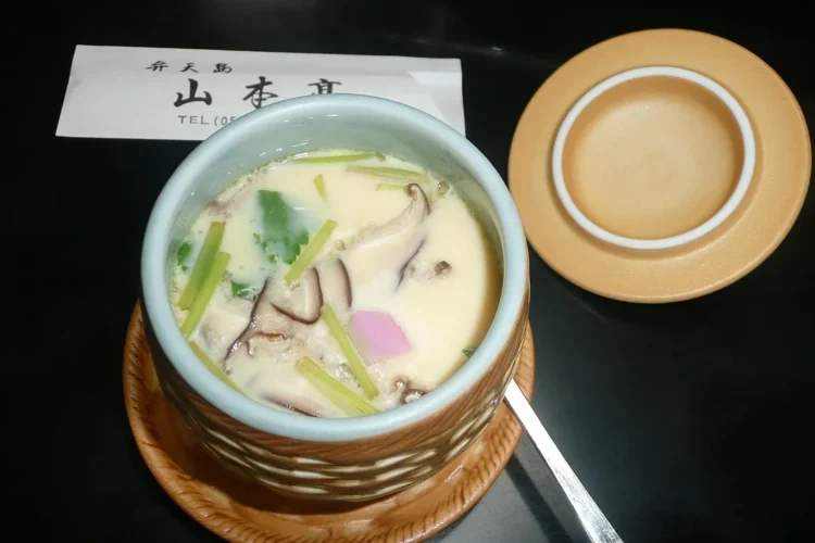 Japanese steamed seafood and chicken soup