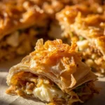 Macedonian cabbage and cheese zelnik pie