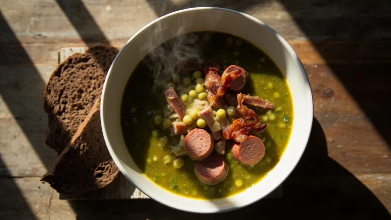 Dutch Split Pea Soup with Smoked Sausage