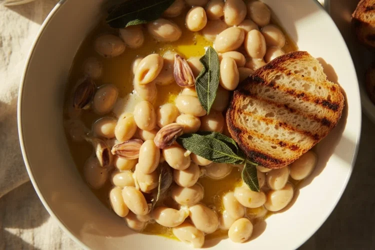 Tuscan braised cannellini beans with sage