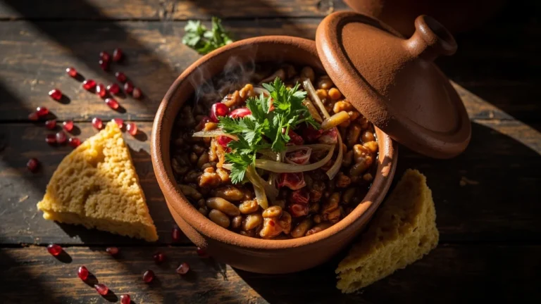 Georgian Red Bean Soup with Walnuts and Herbs