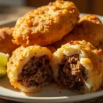 Puerto Rican carimanolas beef-stuffed yuca fritters