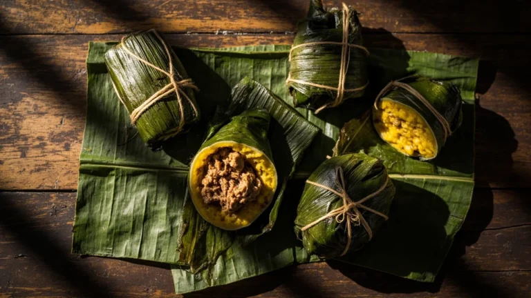 Puerto Rican Green Plantain and Pork Tamales