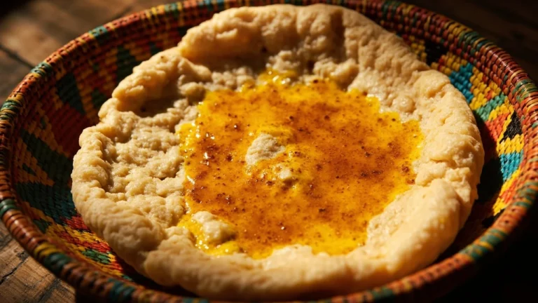 Ethiopian Toasted Injera with Spiced Clarified Butter