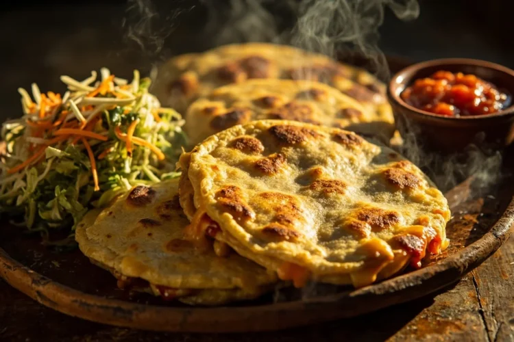 Salvadoran Cheese-Stuffed Corn Cakes