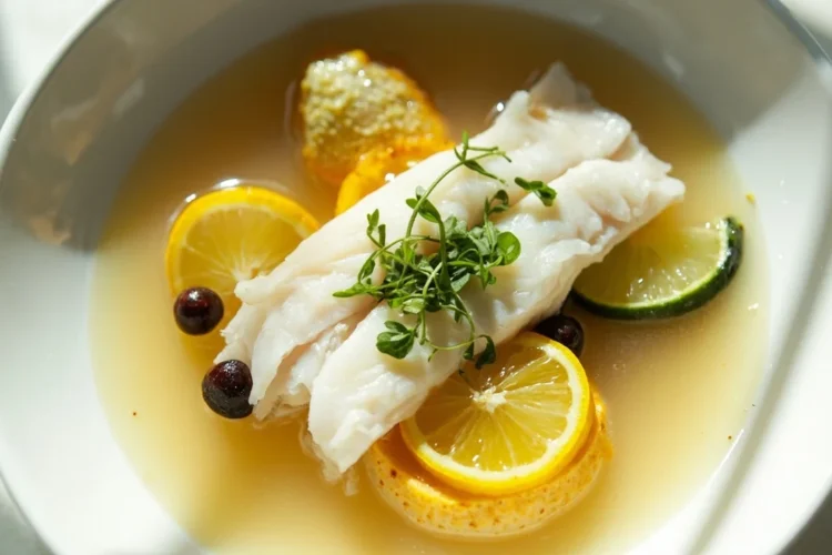 Martinique Citrus and Allspice Poached White Fish