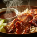 Thai Crispy Red Pork Rice