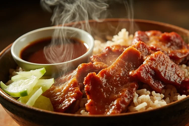 Thai Crispy Red Pork Rice