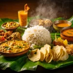Kerala Sadya Feast on Banana Leaf