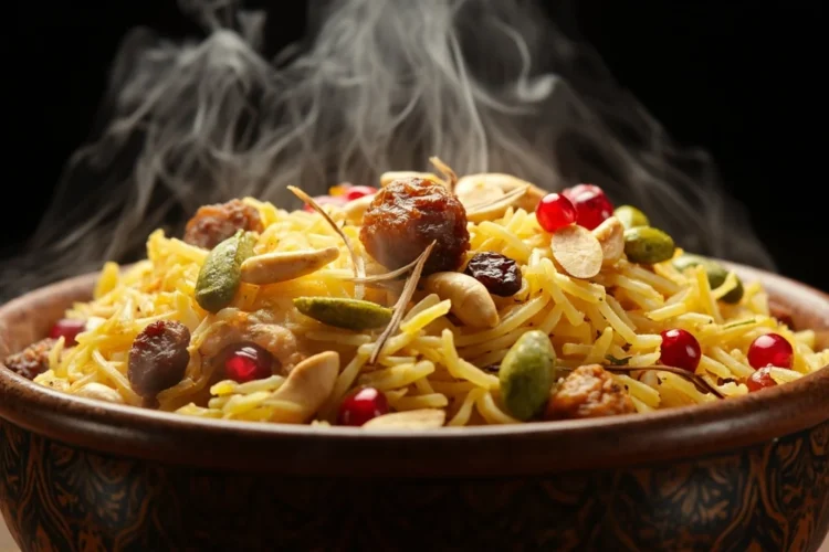 Kashmiri Pulao with Saffron and Nuts