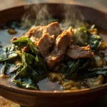 Samoan Corned Beef and Taro Leaf Stew