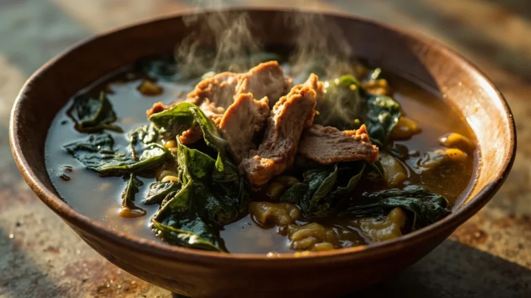 Samoan Corned Beef and Taro Leaf Stew