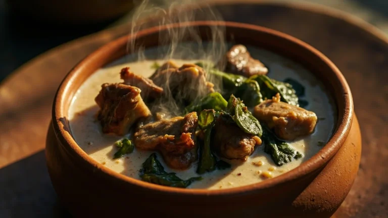 Tongan Coconut Lamb and Taro Leaf Stew