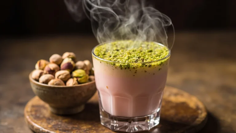 Kashmiri Pink Salt Tea with Pistachios