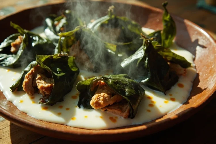 Tongan Chicken Taro Leaf Bundles
