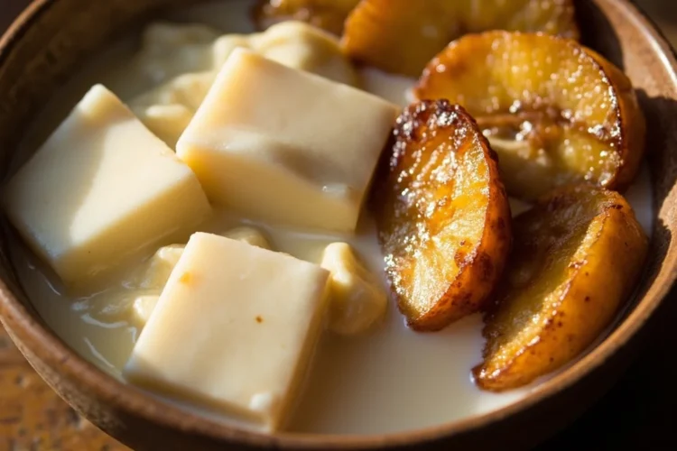 Vanuatu Sweet Taro and Banana Coconut Pudding