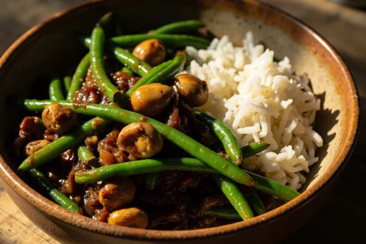 Filipino String Bean Adobo Braise
