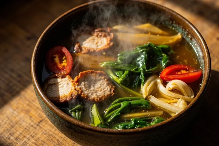 Filipino Sour Pork Belly Soup