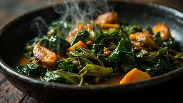 Sierra Leonean Sweet Potato Leaves Stew