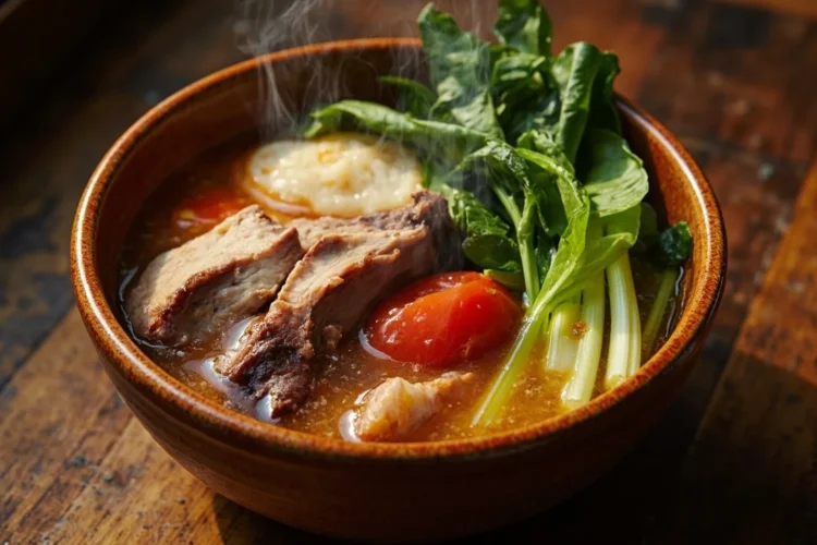Filipino Sour Pork and Taro Soup