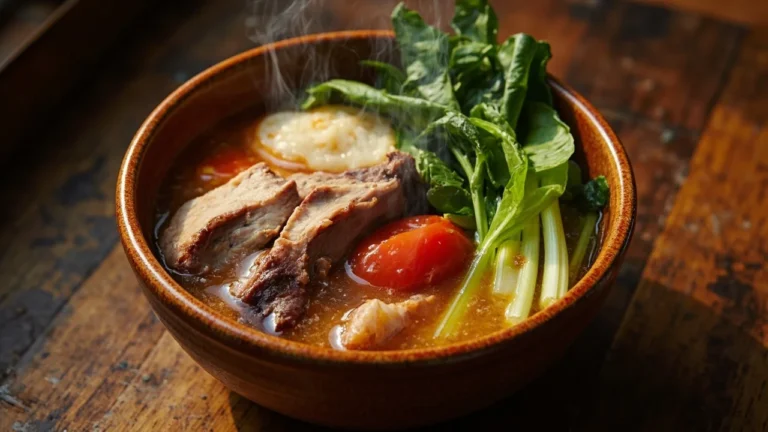 Filipino Sour Pork and Taro Soup