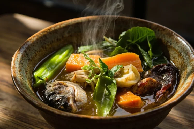 Ilocano-Style Mixed Vegetable Broth with Grilled Fish