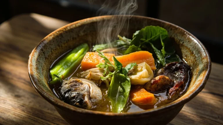 Ilocano-Style Mixed Vegetable Broth with Grilled Fish