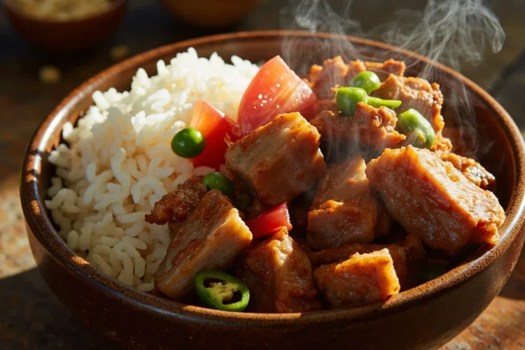 Filipino Pork Belly Stewed in Shrimp Paste