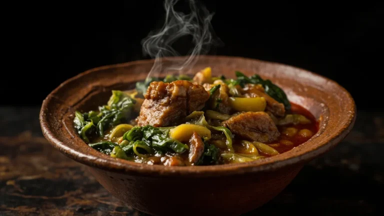 Liberian Potato Greens Stew