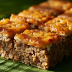 Filipino Sweet Sticky Rice Cake with Caramelized Coconut