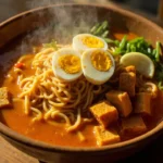 Malay Spiced Noodle Soup with Sweet Potato Gravy