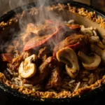 Malaysian Charcoal Claypot Chicken Rice with Crispy Rice Crust