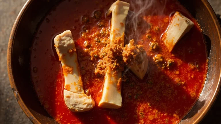 Malaysian Beef Marrow Bone Soup with Spiced Chili Tomato Broth