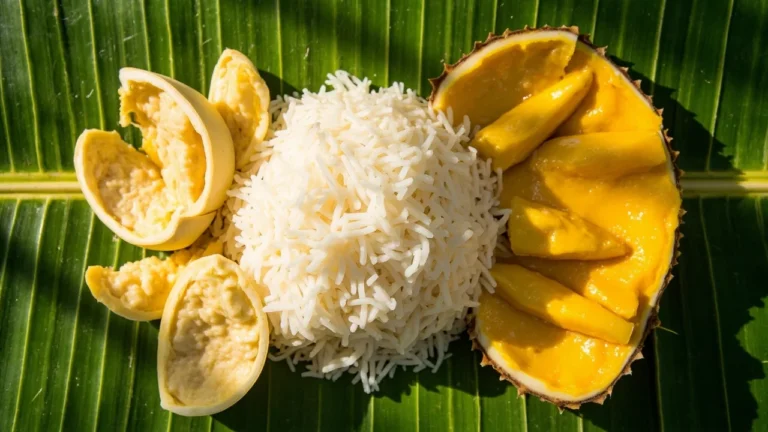 Coconut Sticky Rice with Fresh Durian