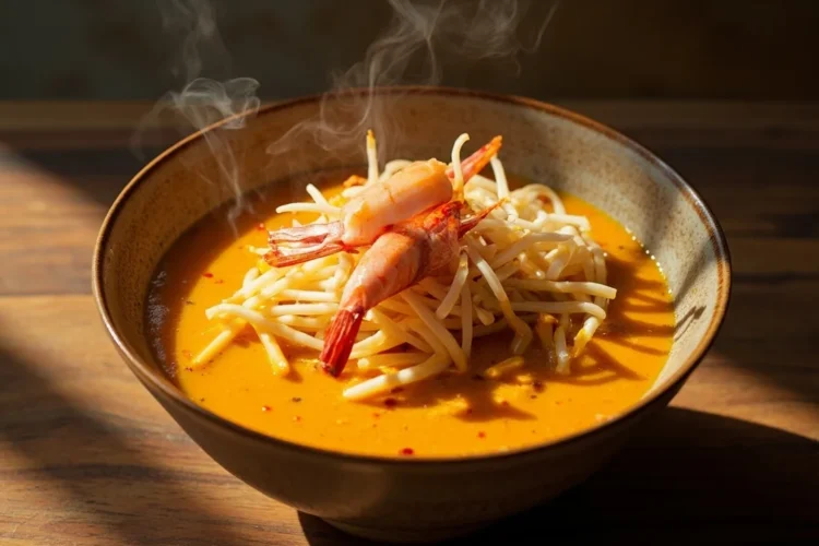 Pontian-Style Creamy Coconut Curry Noodle Soup