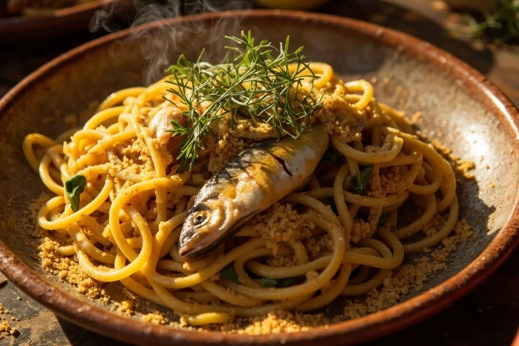 Sicilian Bucatini with Sardines, Fennel, and Saffron