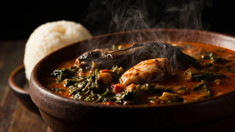 Gambian Leaf Stew with Smoked Fish