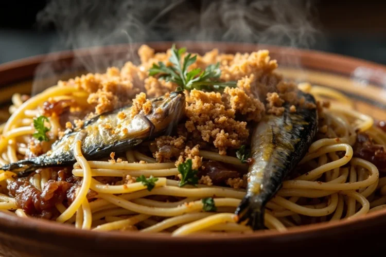 Venetian Sardine and Onion Pasta