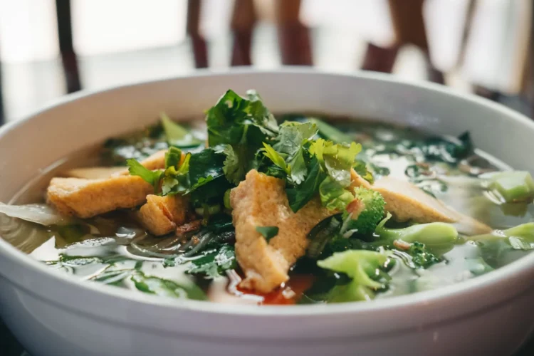 Malaysian Stuffed Tofu with Fish Paste in Clear Broth