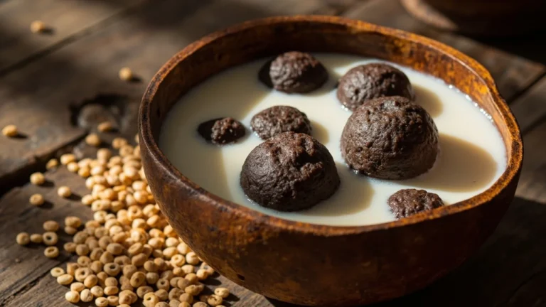 Traditional Niger Millet Balls with Fermented Milk