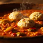 Niger-Style Millet Dumplings in Spiced Jollof Stew