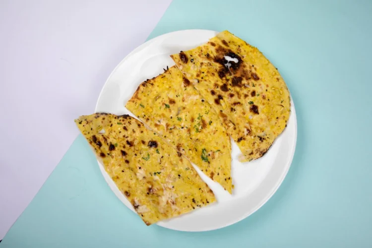 Indian Keema Stuffed Naan Bread