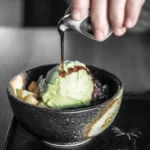 Classic Anmitsu Dessert Bowl with Agar Jelly and Sweet Red Beans