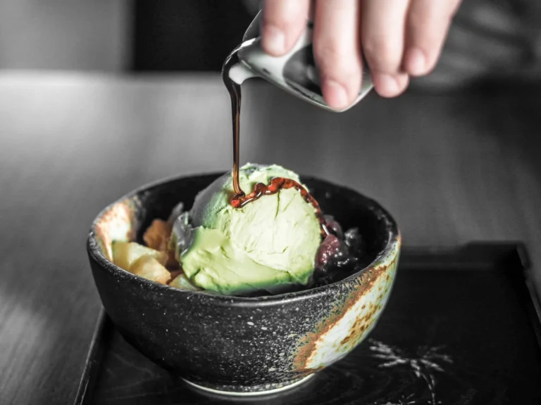Classic Anmitsu Dessert Bowl with Agar Jelly and Sweet Red Beans