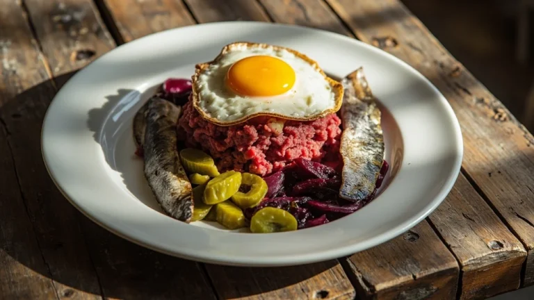 Labskaus Corned Beef Beet Hash