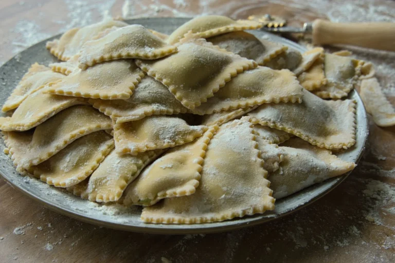 Swabian Stuffed Pasta Pockets with Meat and Spinach