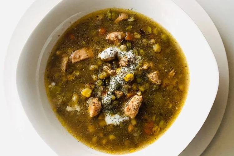 German Split Pea Soup with Smoked Pork